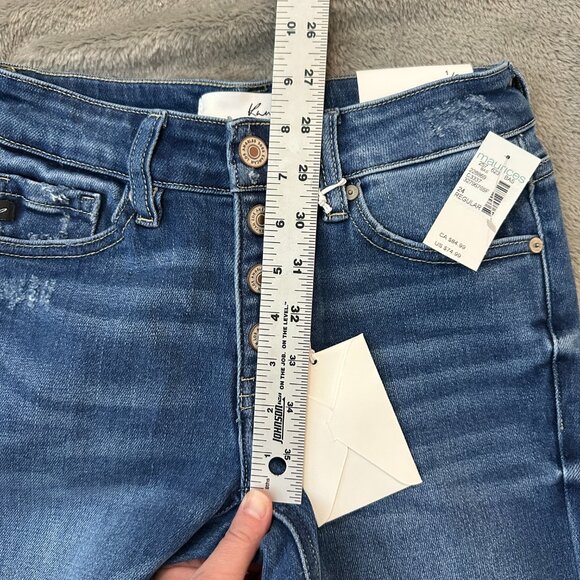 NWT KanCan Button Fly Flare Leg Jeans Women's size 1/25 - Picture 5 of 8